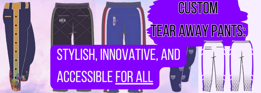 full sublimation Custom Tear Away Pants made in Canada: Stylish, Innovative, and Accessible for ALL