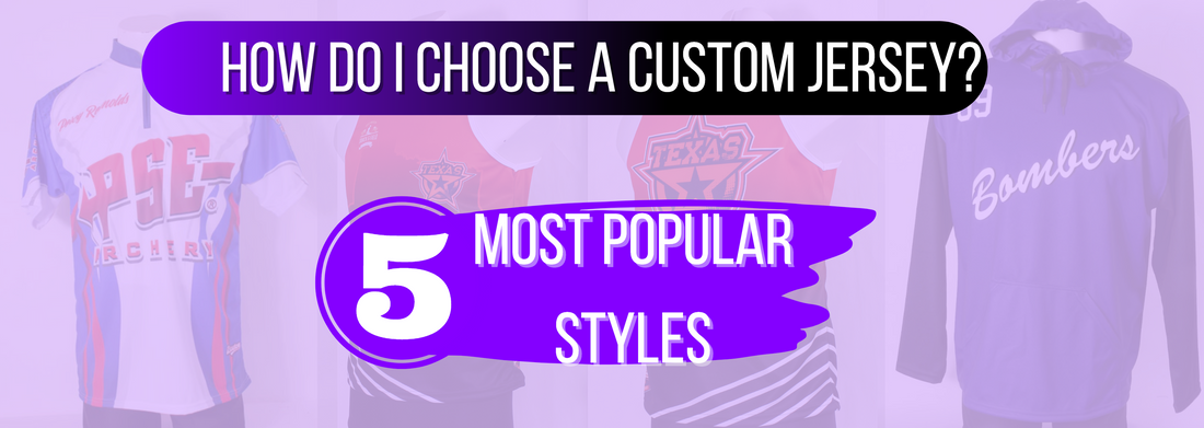 popular custom jersey styles including hoodie, racerback and zipper neck jerseys