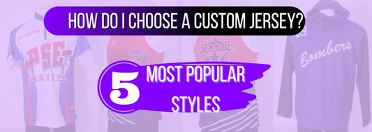 popular custom jersey styles including hoodie, racerback and zipper neck jerseys