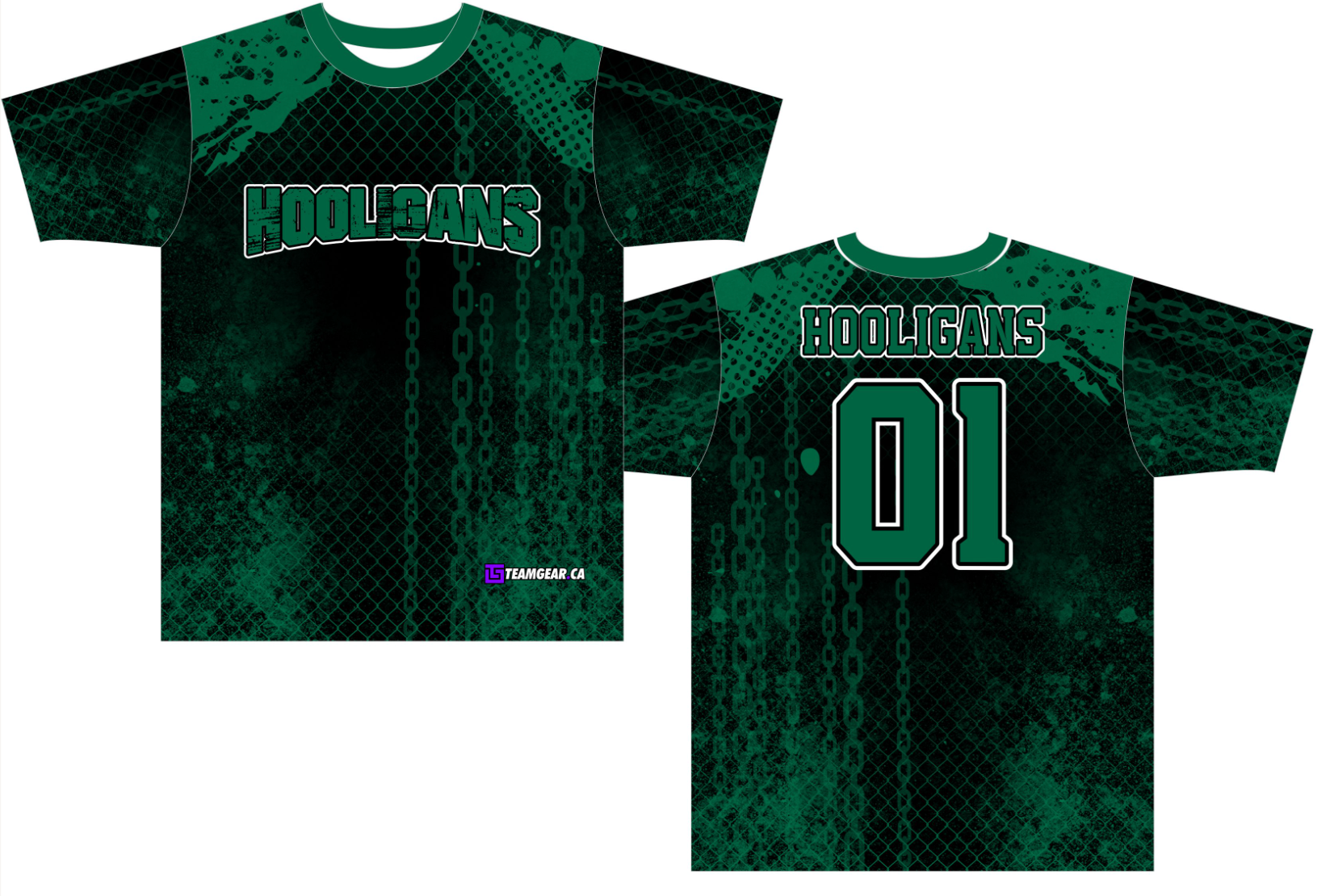 Hooligans Softball Jersey with team name and number