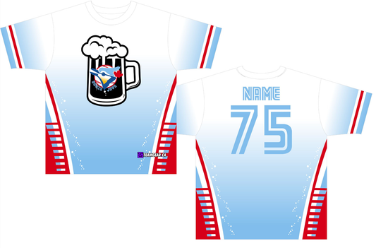 Booze Jays Powder Blue Softball beer league jerseys