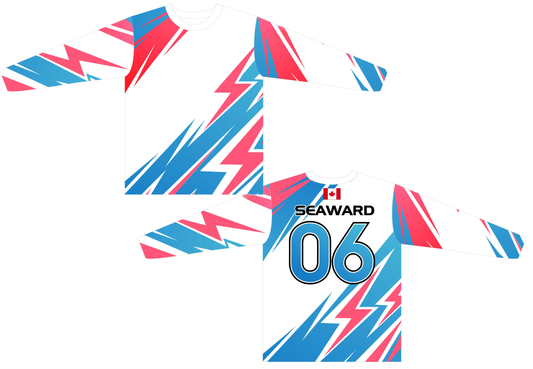 Red and Blue Zig Zag Paintball Jersey