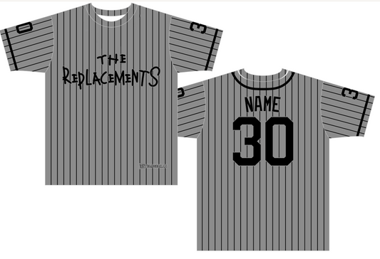 The Replacements Grey Softball Jersey with pinstripes