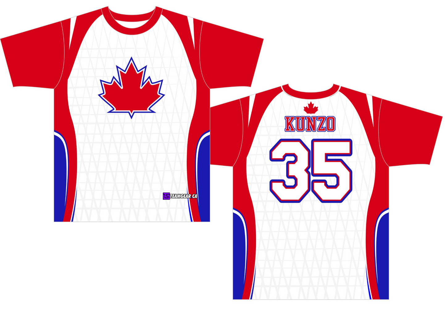 Canadian Softball Jerseys with maple leaf print