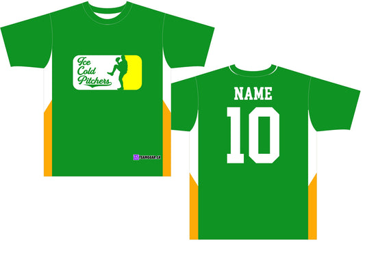 Ice Cold Pitchers Green Softball Jersey