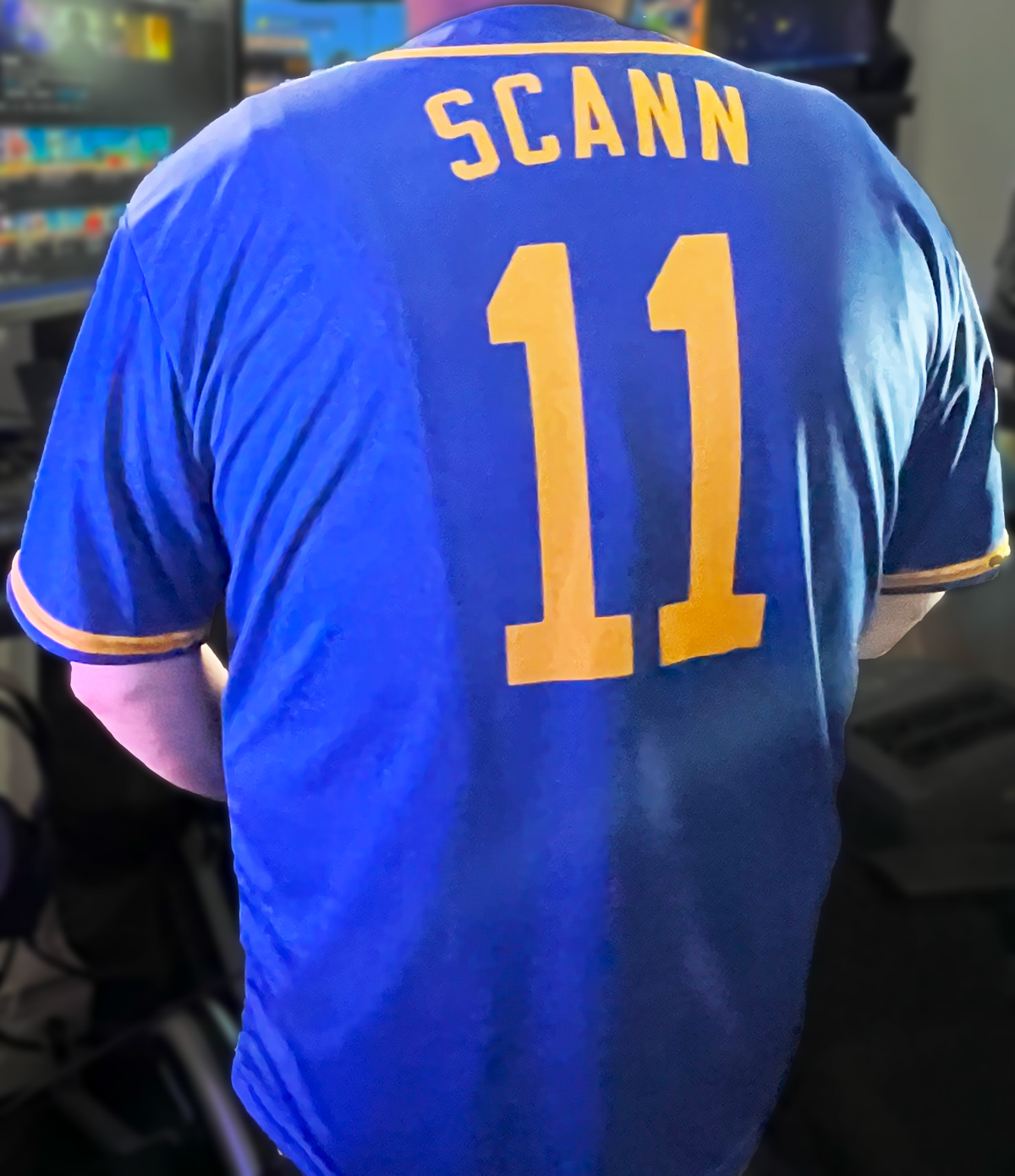Scann Royal Blue Away Jersey back view