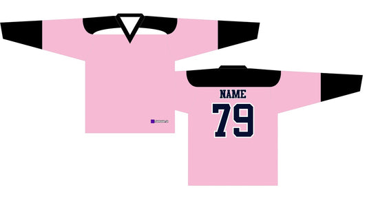 Beer League Hockey Jersey Pink/Black/White