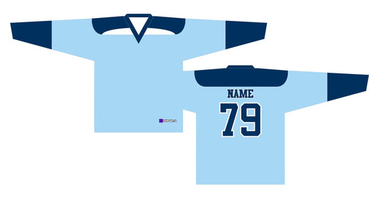 Beer League Hockey Jersey Powder Blue/Navy