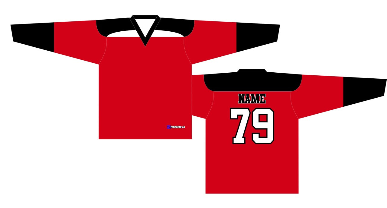 Beer League Hockey Jersey Red/Black/White