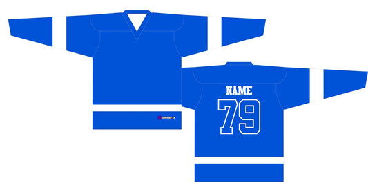 Beer League Hockey Jersey Royal Blue/White