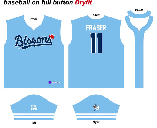 Bisons button up slo pitch jersey