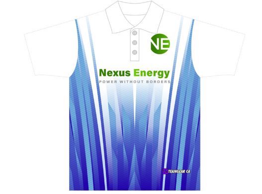 full sublimation polo style jersey for squash, pickleball and racquetball sports