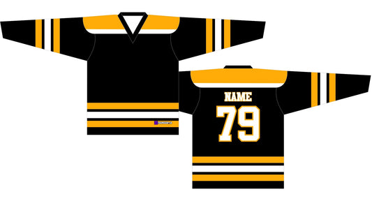 NHL Inspired Hockey Jersey: Boston Bruins Black