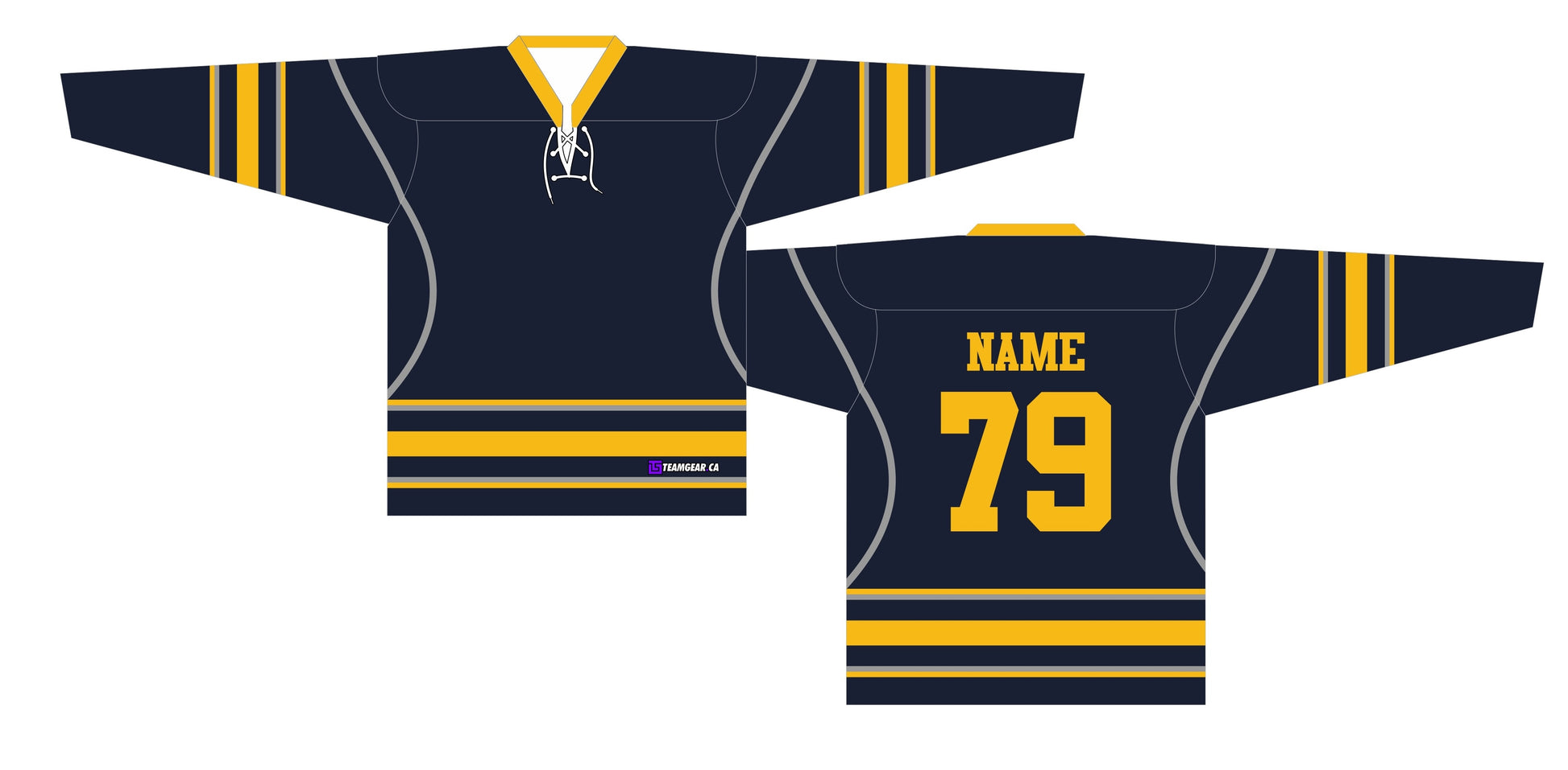 NHL Inspired Hockey Jersey: Buffalo Sabres Navy