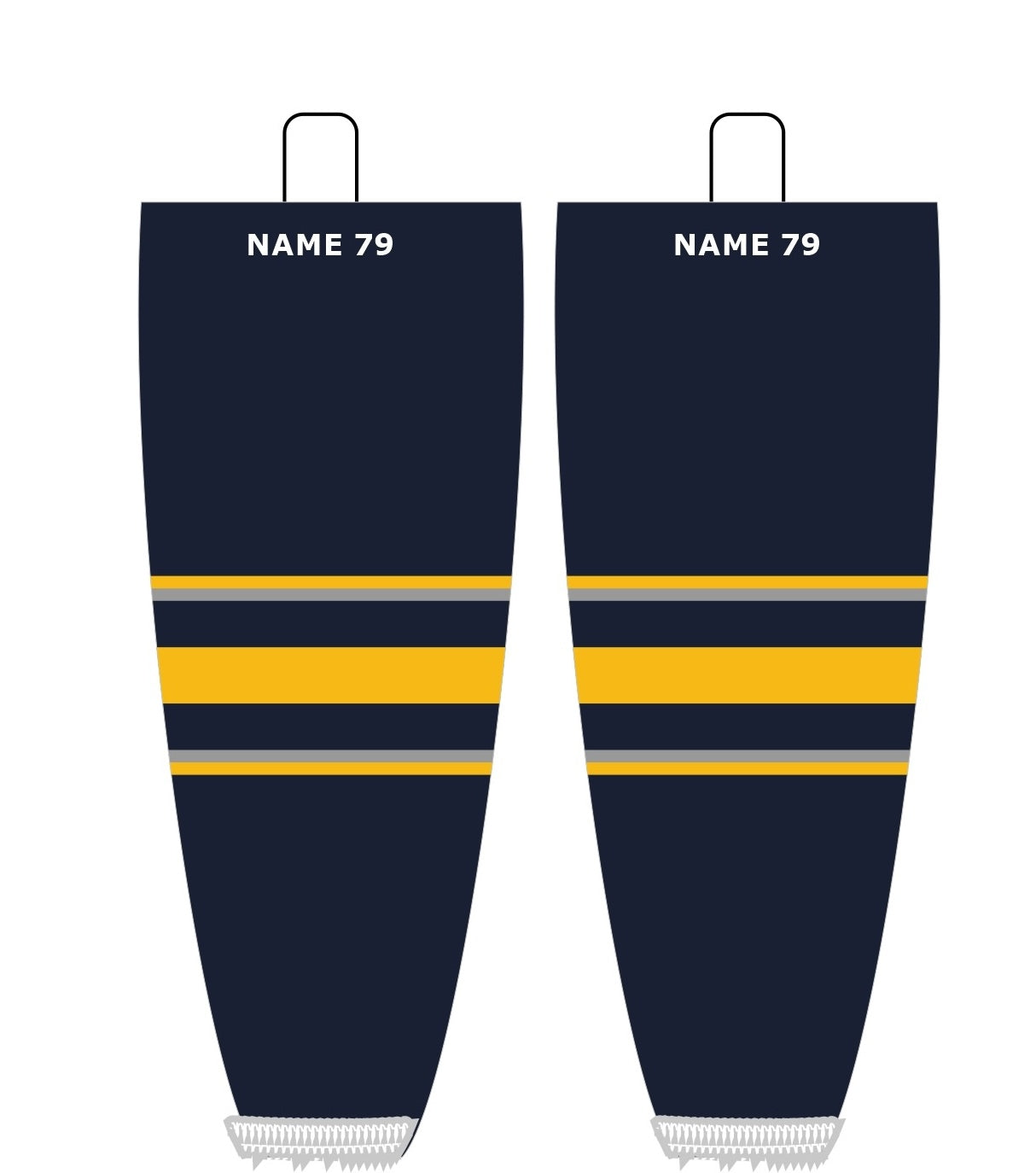 NHL Inspired Hockey Socks: Buffalo Sabres Navy