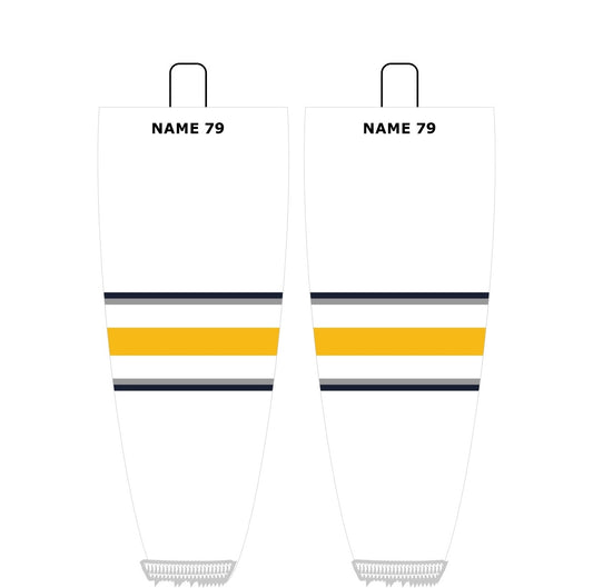 NHL Inspired Hockey Socks: Buffalo Sabres White