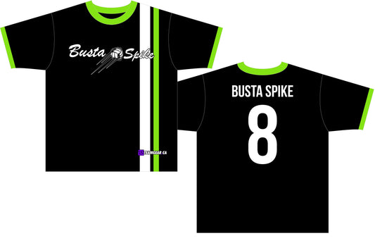 Busta Spike Black Volleyball Jersey with short sleeves