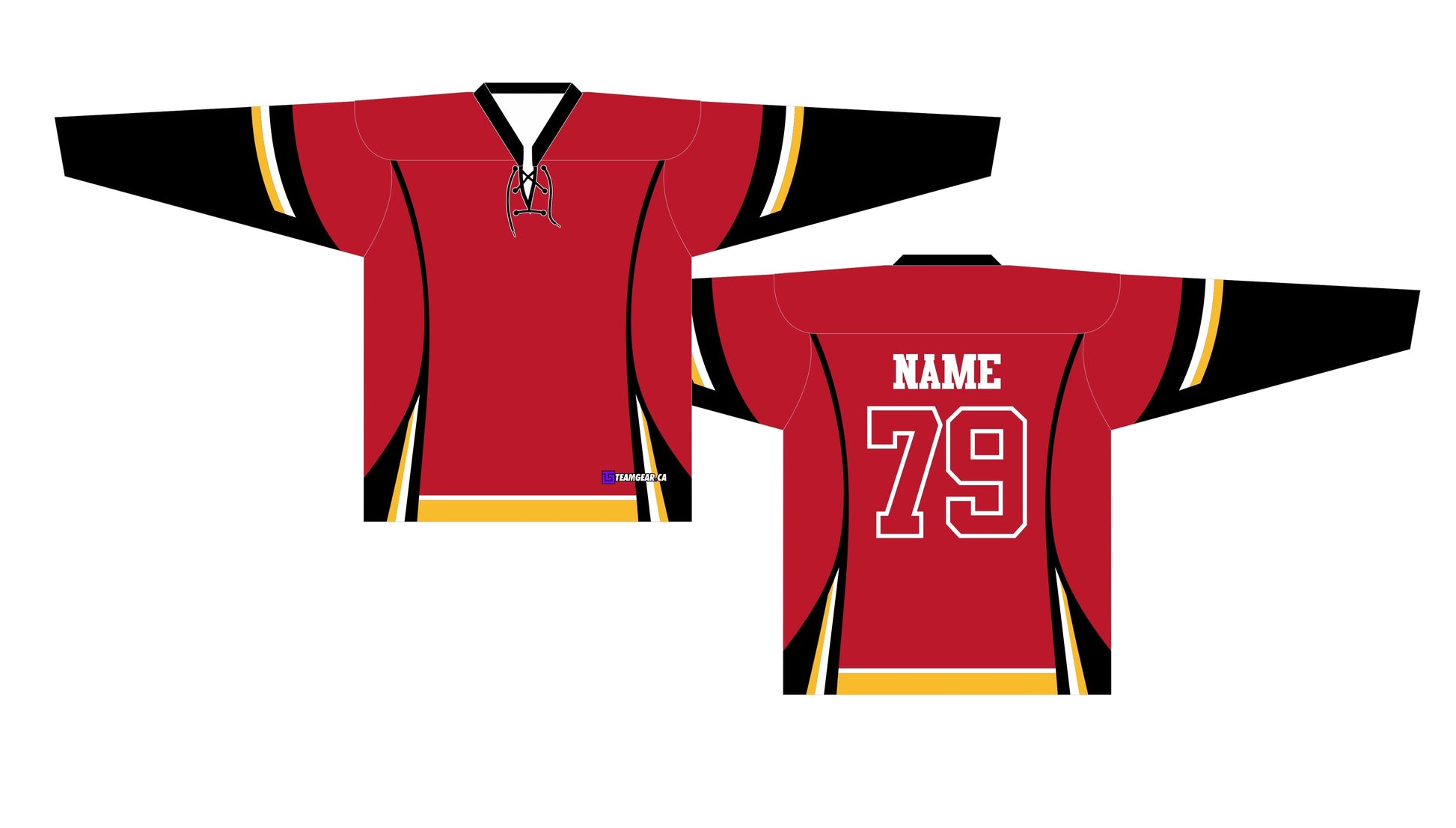 NHL Inspired Hockey Jersey: Calgary Flames Red 2007-2020 Team
