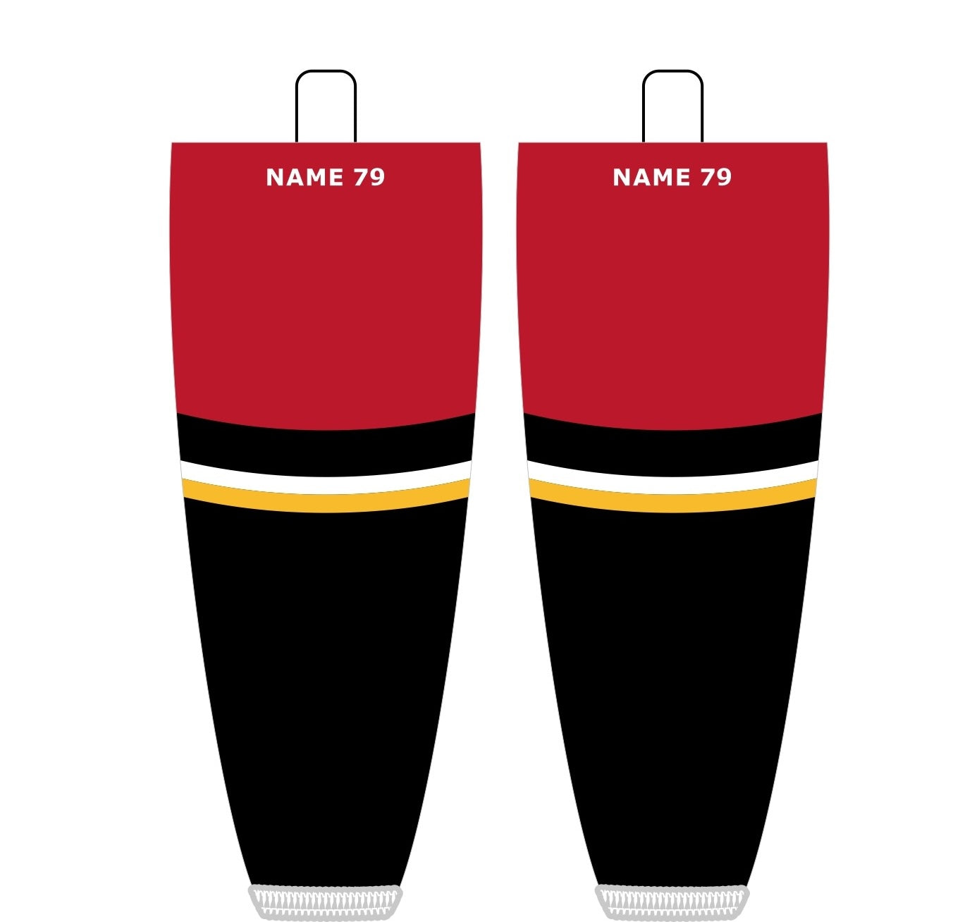 Calgary Flames Red 2007-2020 hockey socks