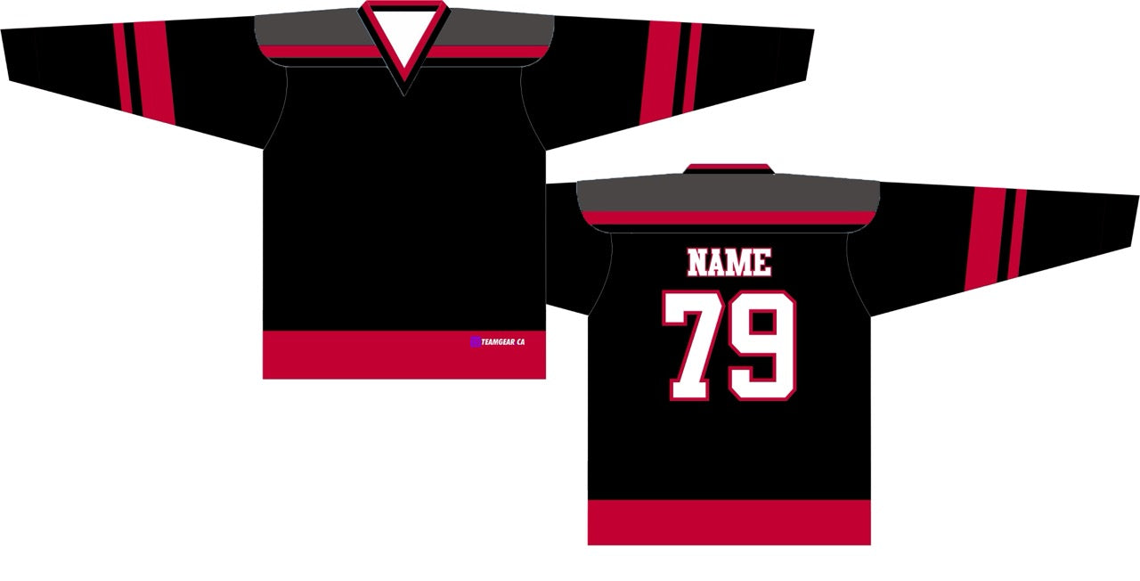 NHL Inspired Hockey Jersey: Carolina Hurricanes Black