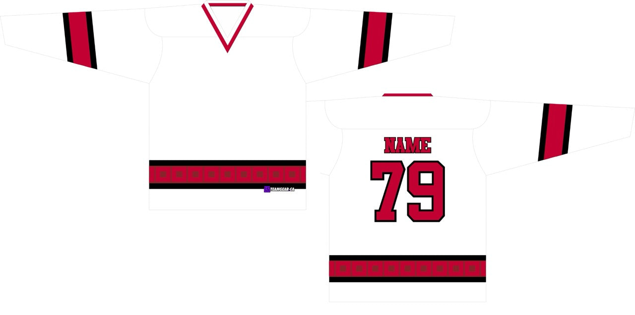 NHL Inspired Hockey Jersey: Carolina Hurricanes White