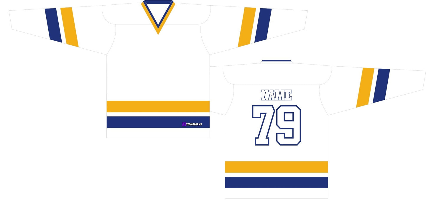 NHL Inspired Hockey Jersey: Charlestown Chiefs White