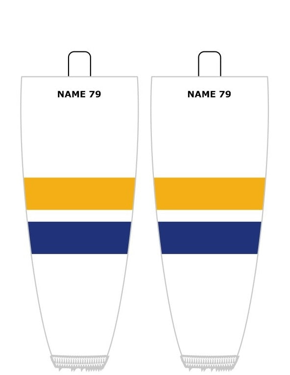 NHL Inspired Hockey Socks: Charlestown Chiefs White