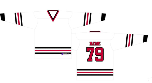 NHL Inspired Hockey Jersey: Chicago Blackhawks White