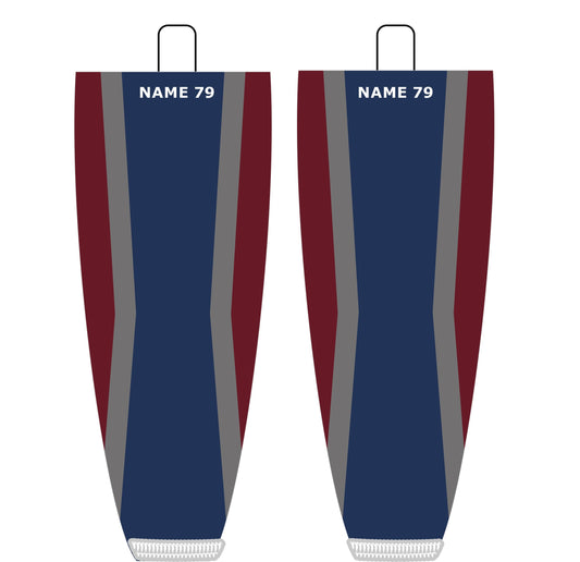 NHL Inspired Hockey Socks: Colorado Avalanche Away