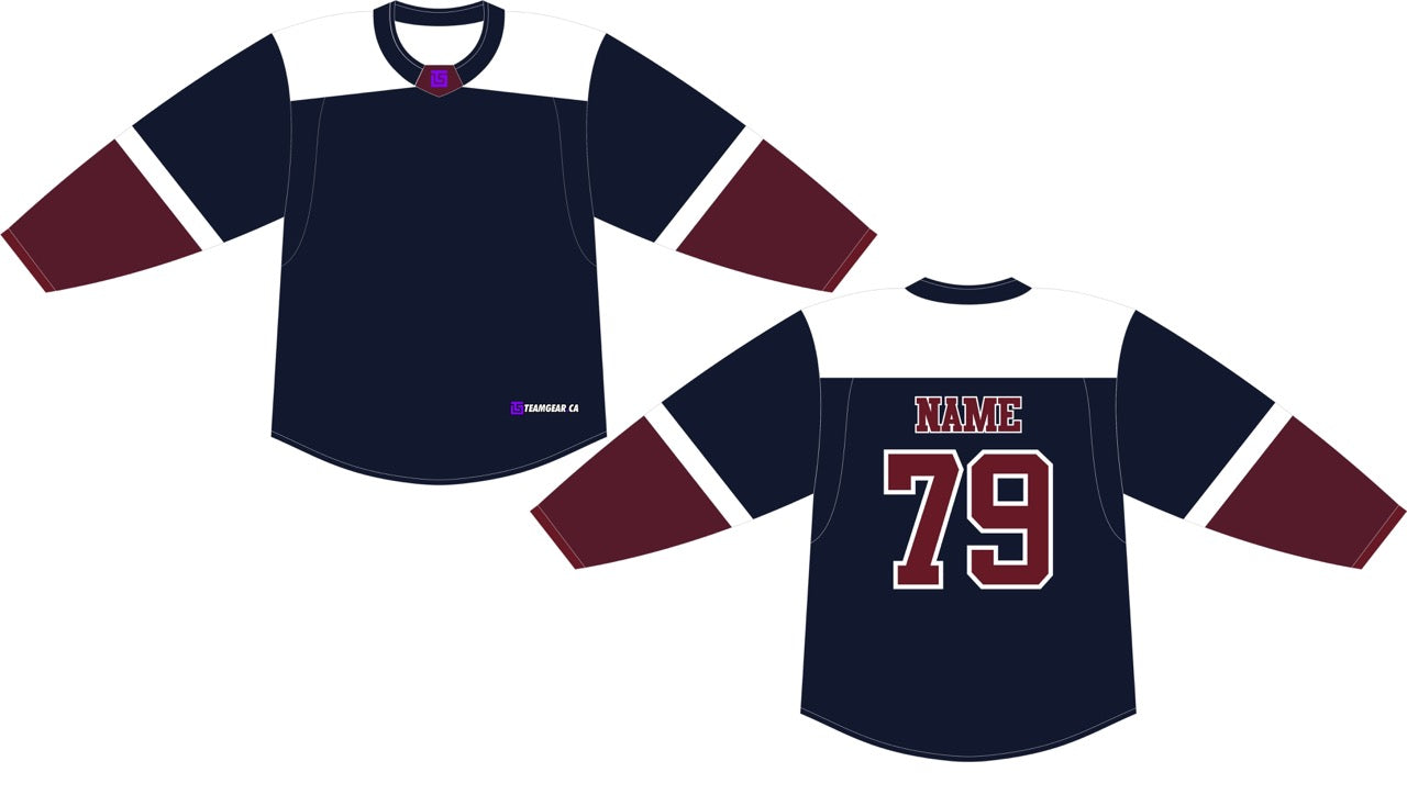 NHL Inspired Hockey Jersey: Colorado Avalanche Navy