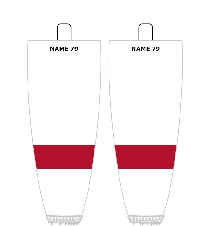 NHL Inspired Hockey Socks: Colorado Avalanche White