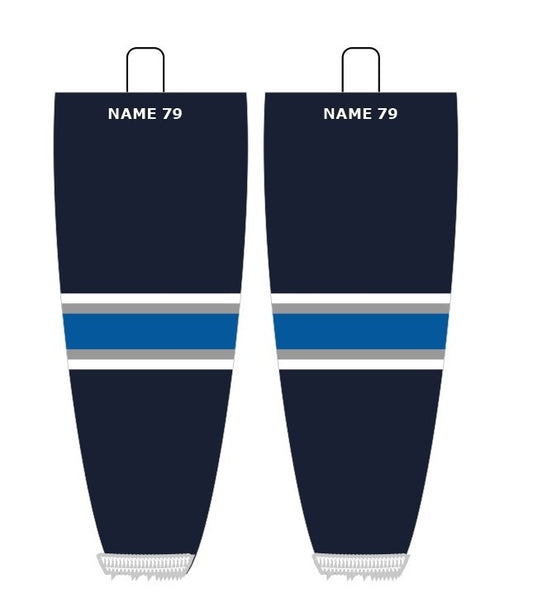 NHL Inspired Hockey Socks: Columbus Blue Jackets 3rd Alternate