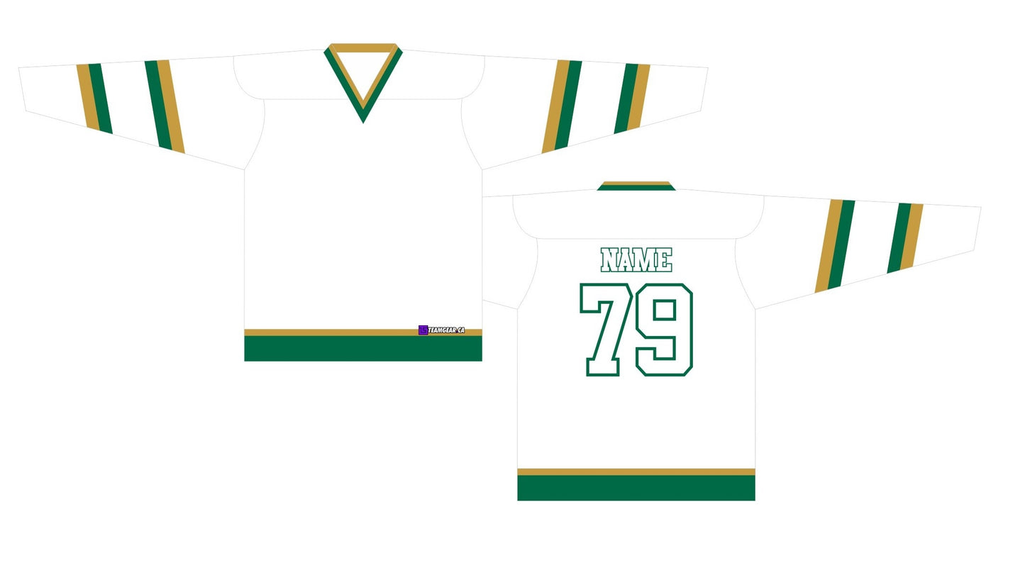 NHL Inspired Hockey Jersey: Dallas Stars 2007-2013 White