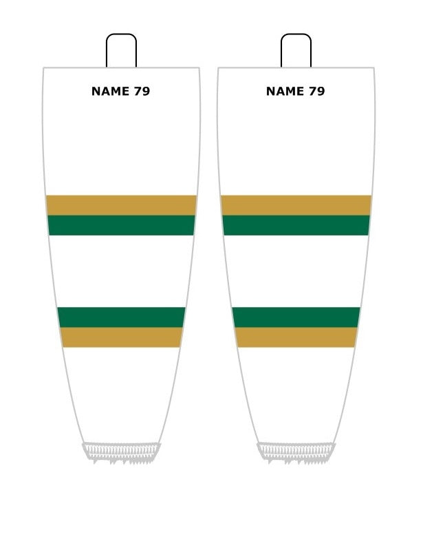 NHL Inspired Hockey Socks: Dallas Stars 2007-2013 White