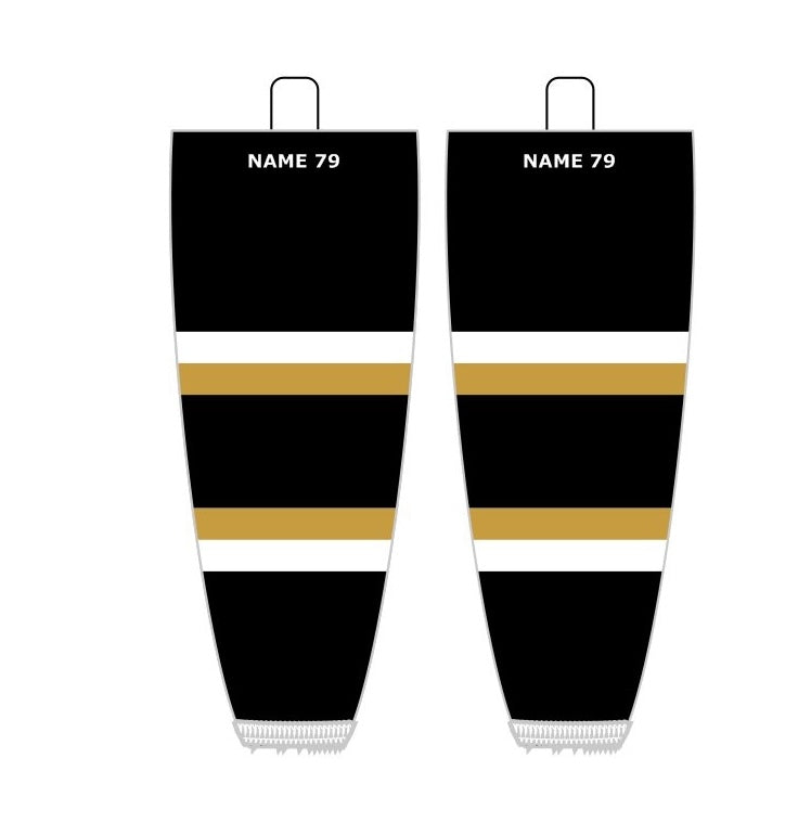 NHL Inspired Hockey Socks: Dallas Stars 2007-2013 Black