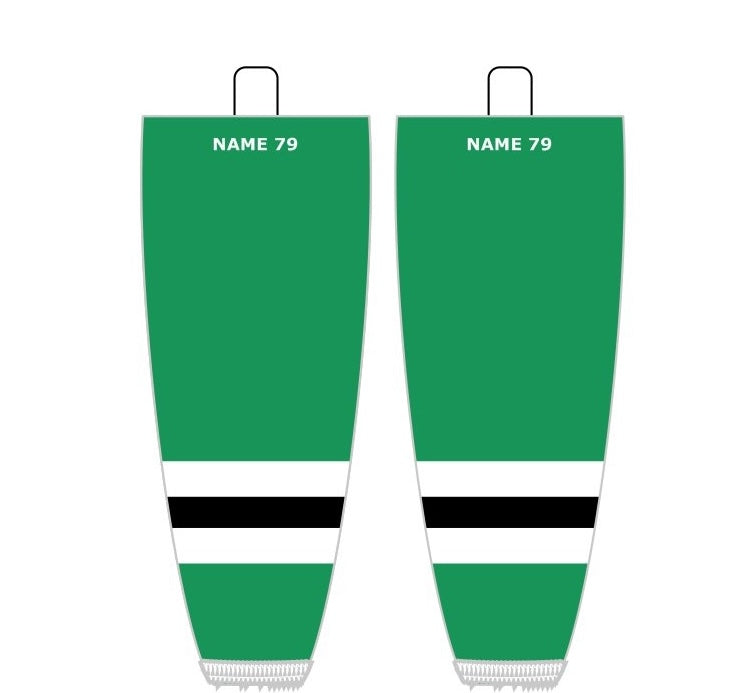 NHL Inspired Hockey Socks: Dallas Stars Green