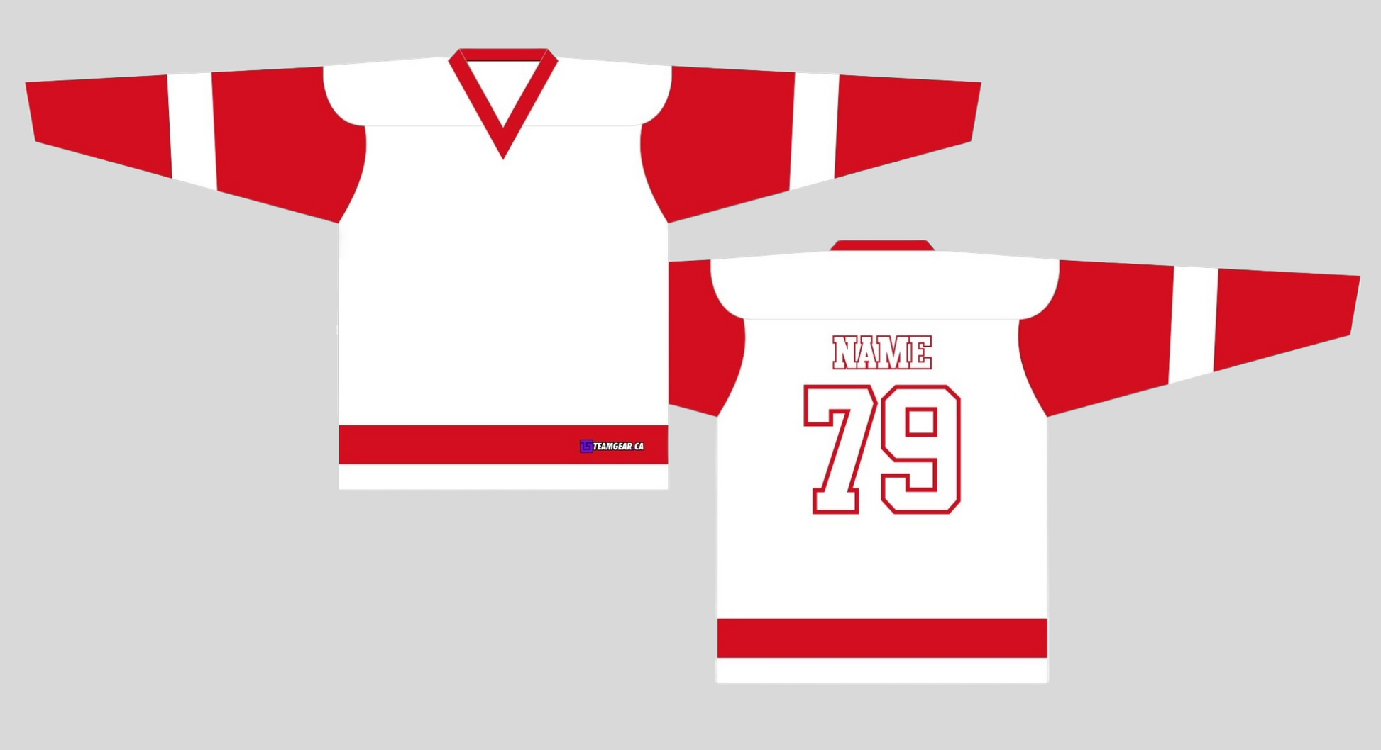 NHL Inspired Hockey Jersey Detroit Red Wings White Team Gear Canada Custom Jerseys More