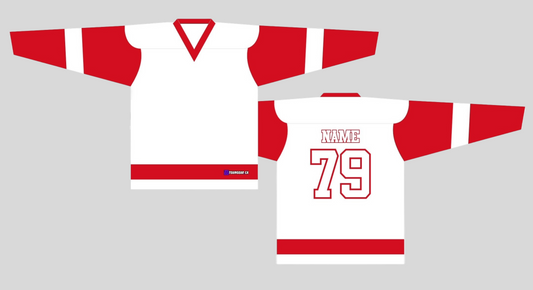 NHL Inspired Hockey Jersey: Detroit Red Wings White