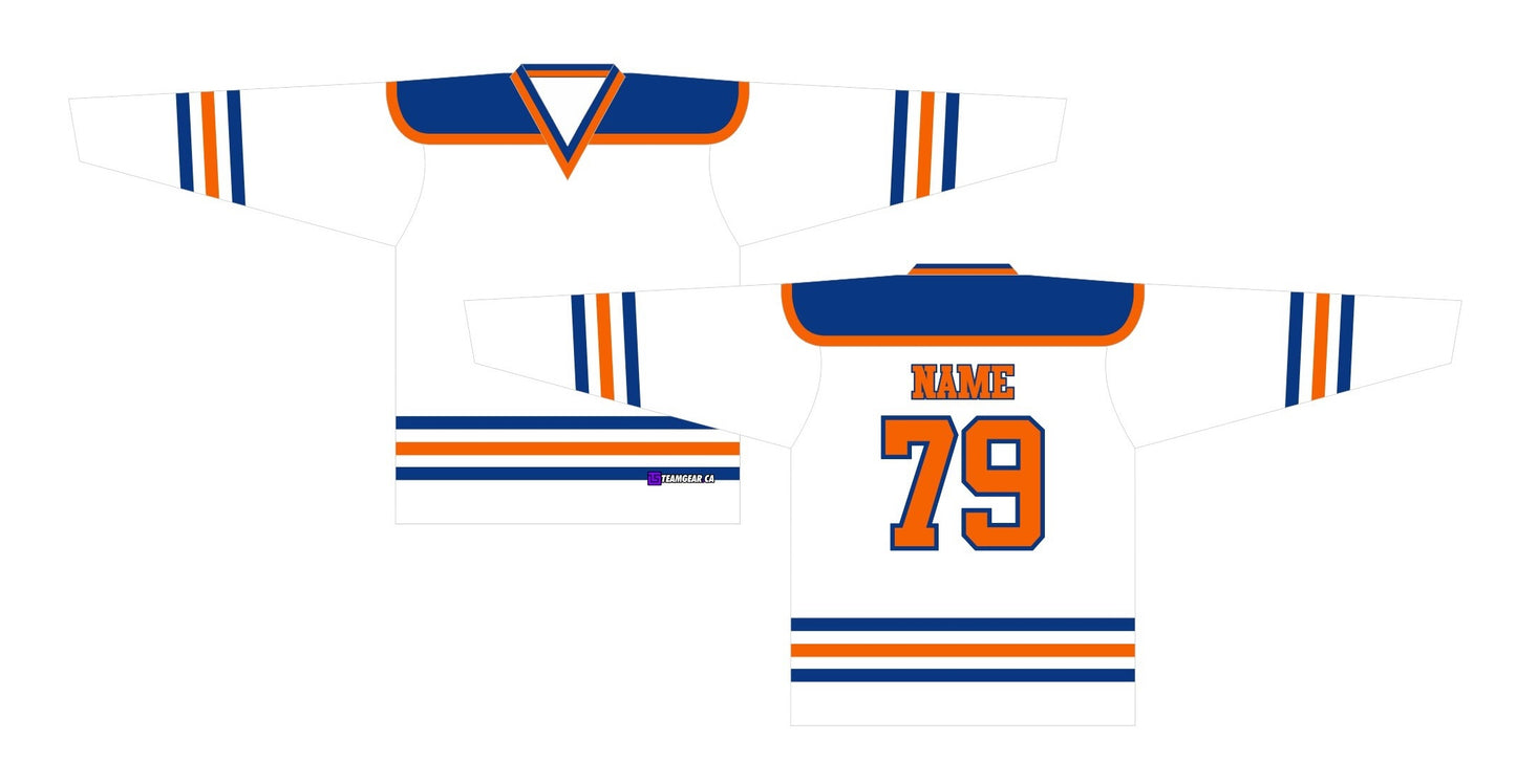 NHL Inspired Hockey Jersey: Edmonton Oilers White