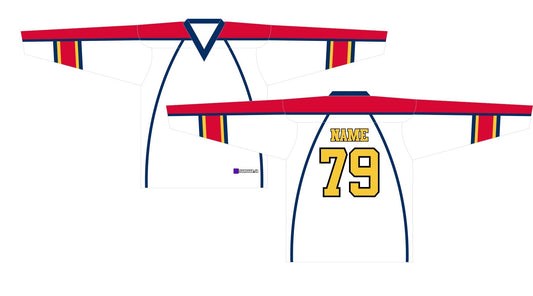 NHL Inspired Hockey Jersey: Florida Panthers White 2007-2011