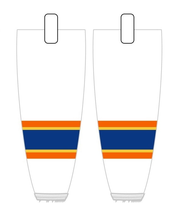 NHL Inspired Hockey Socks: Halifax Highlanders White