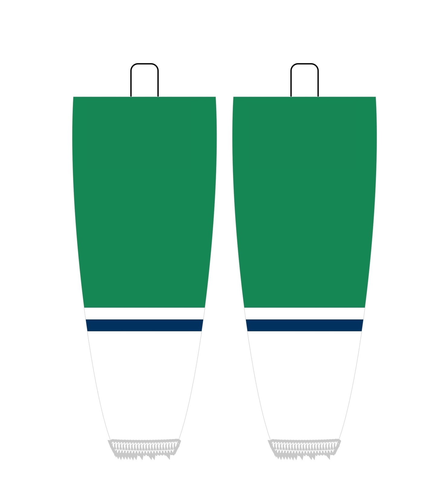 NHL Inspired Hockey Socks: Hartford Whalers Kelly Green