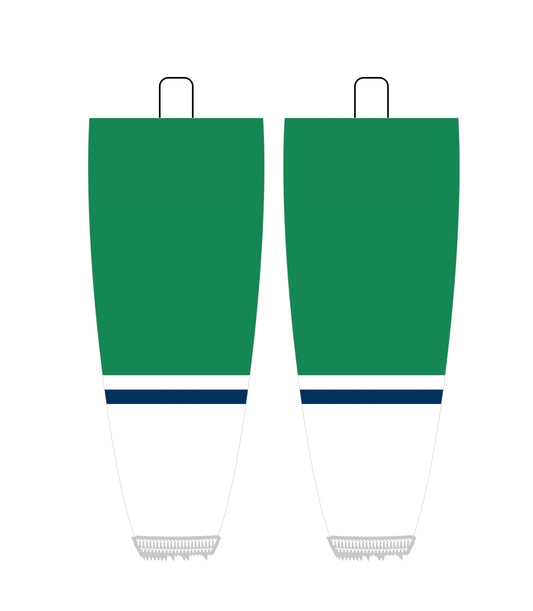 NHL Inspired Hockey Socks: Hartford Whalers Kelly Green