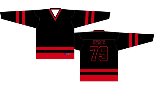 House League Hockey Jersey Black/Red