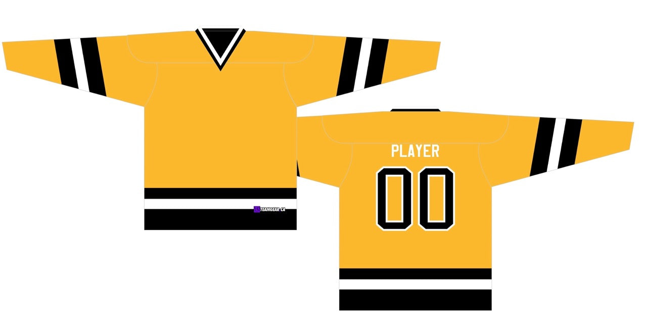 House League Hockey Jersey Gold/Black/White