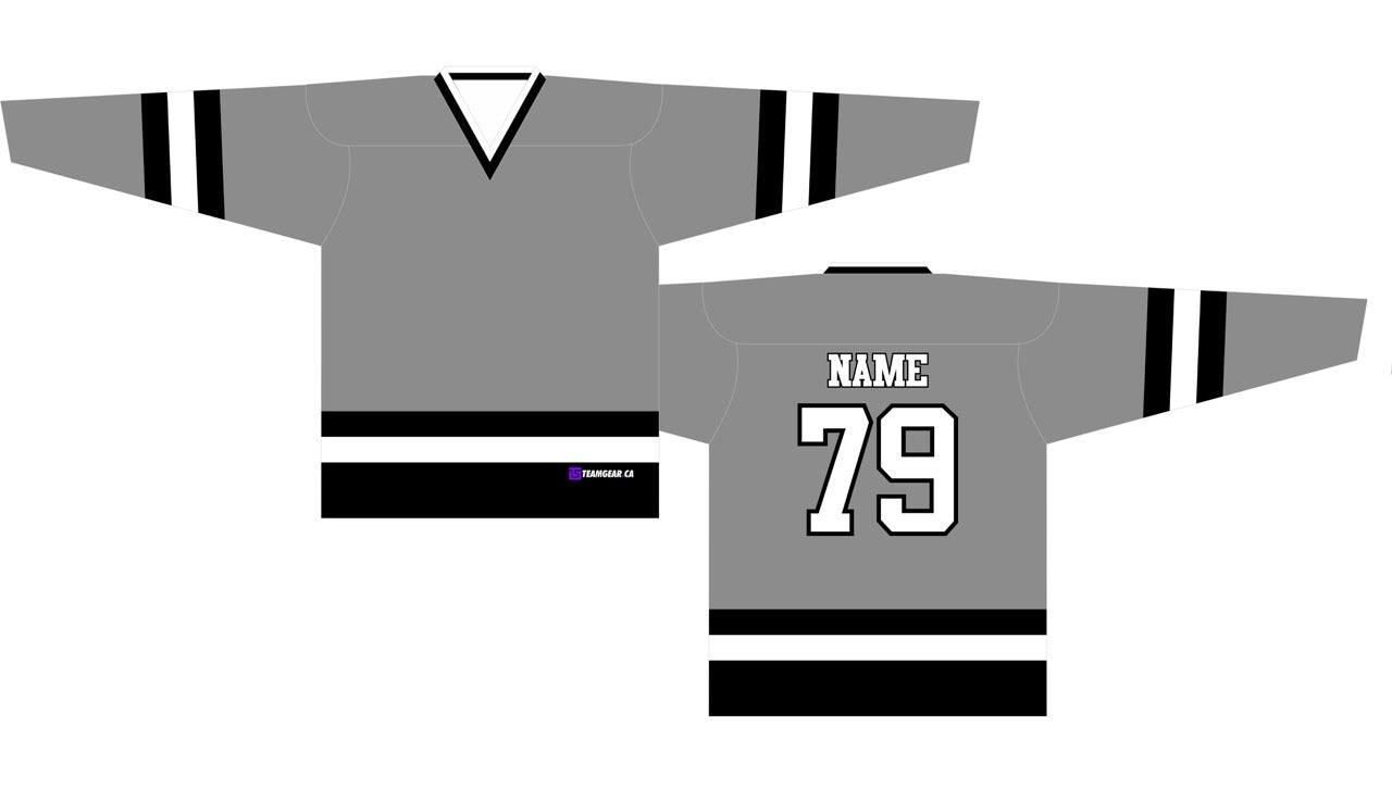 House League Hockey Jersey Grey/Black/White