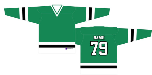 House League Hockey Jersey Kelly Green/White/Black