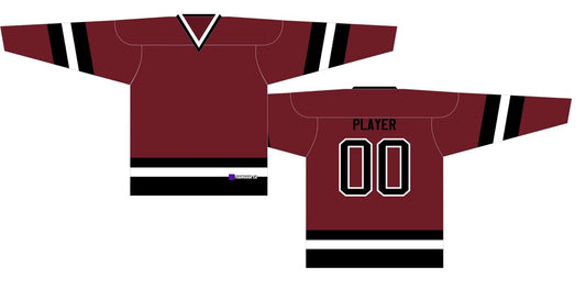 House League Hockey Jersey Maroon/Black/White