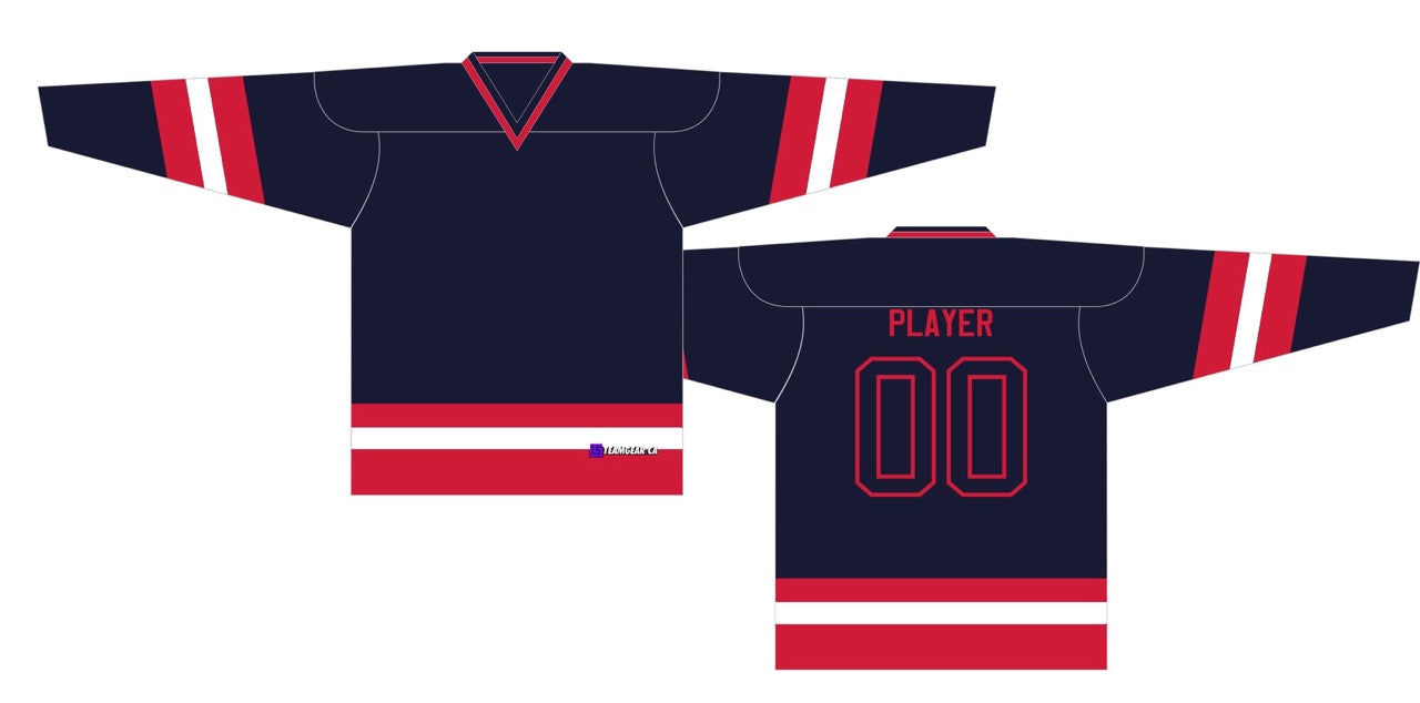 House League Hockey Jersey Navy/Red/White