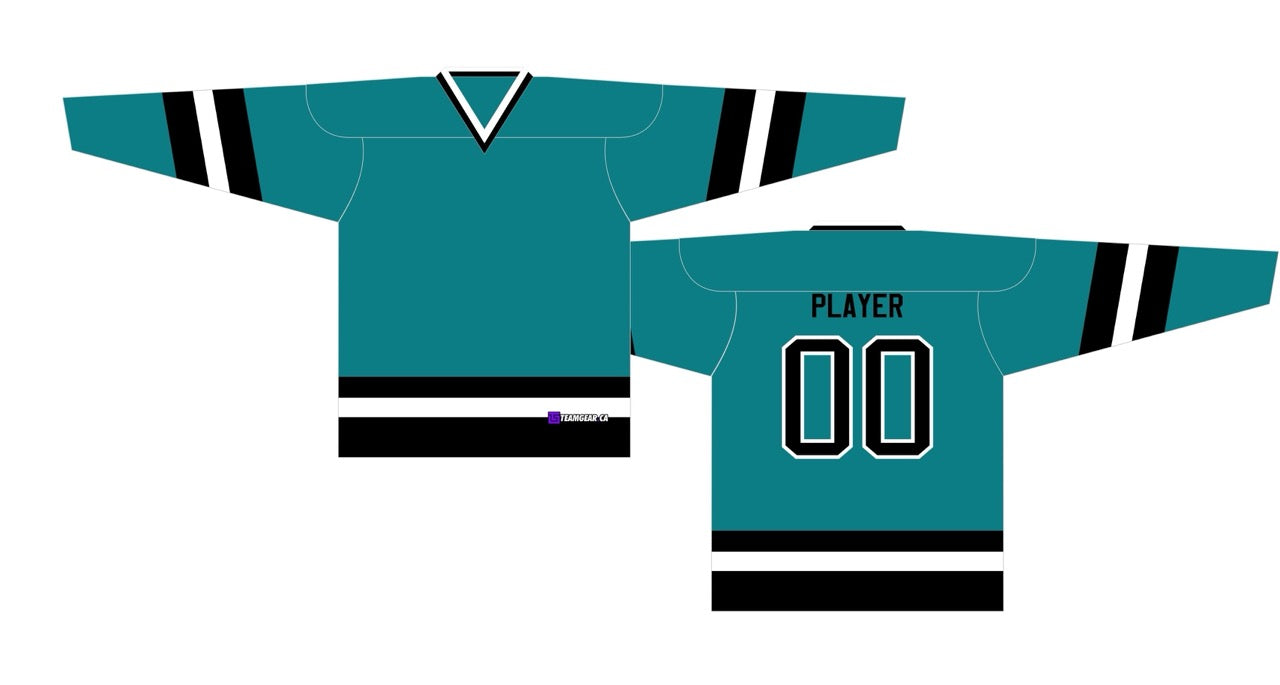 House League Hockey Jersey Teal/Black/White